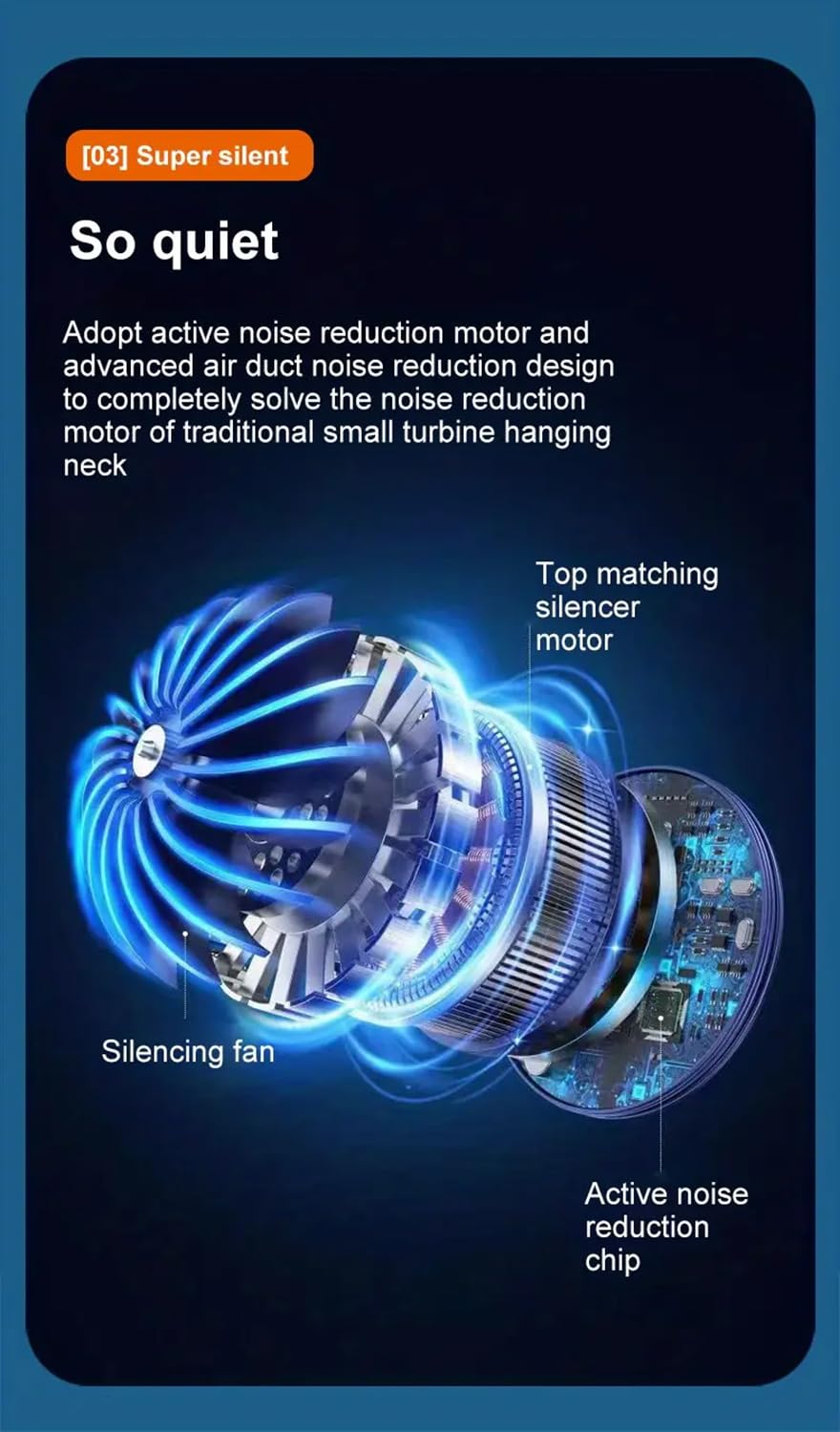 AbuDodo Portable Neck Fan, Hands-Free Bladeless Fan, With Three Light Modes, Battery Operated, 5 Speeds Adjustable, Faster Cooling, Ultra Quiet, Suitable for Home, Office, Travel, Sports -Black