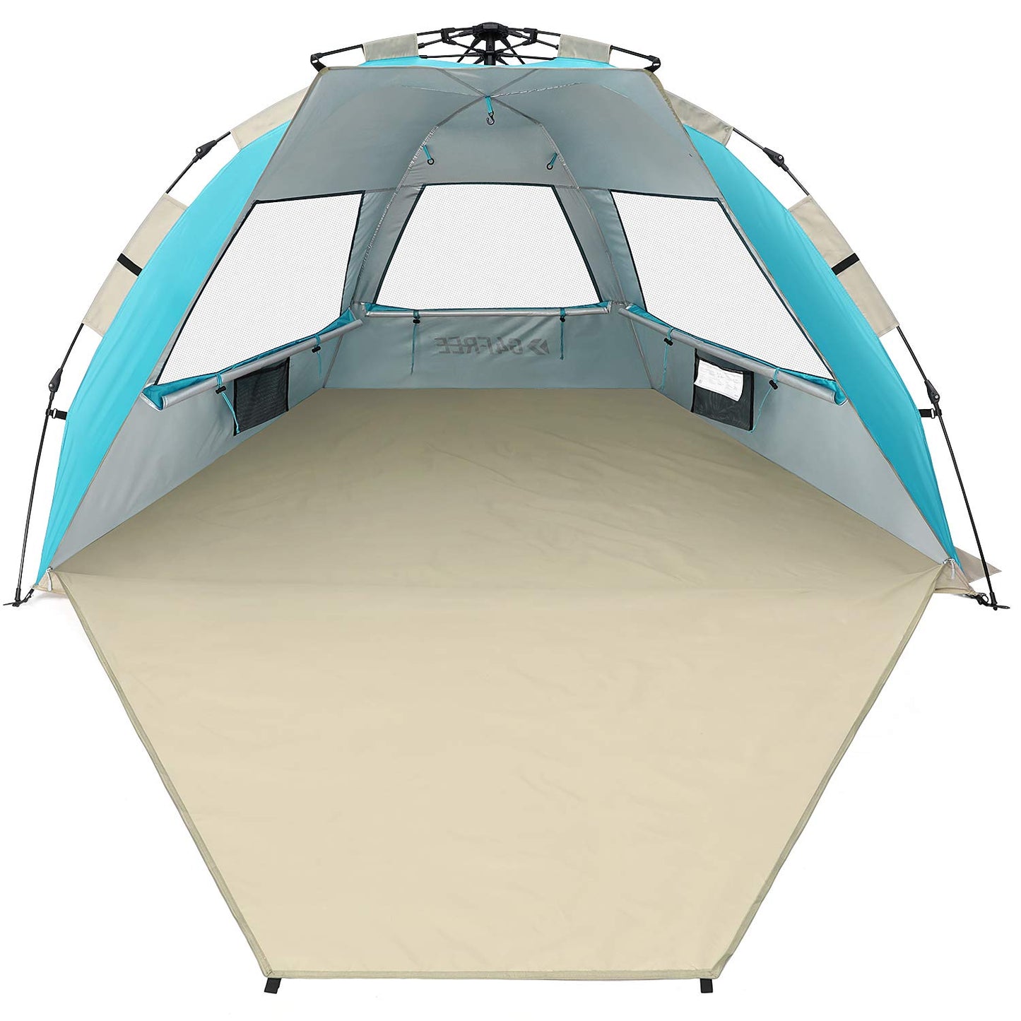 G4Free Large Pop up Beach Tent for 3-4 Person, UPF 50+ Automatic Sun Shelter Canopy Portable Outdoor Cabana Sun Umbrella