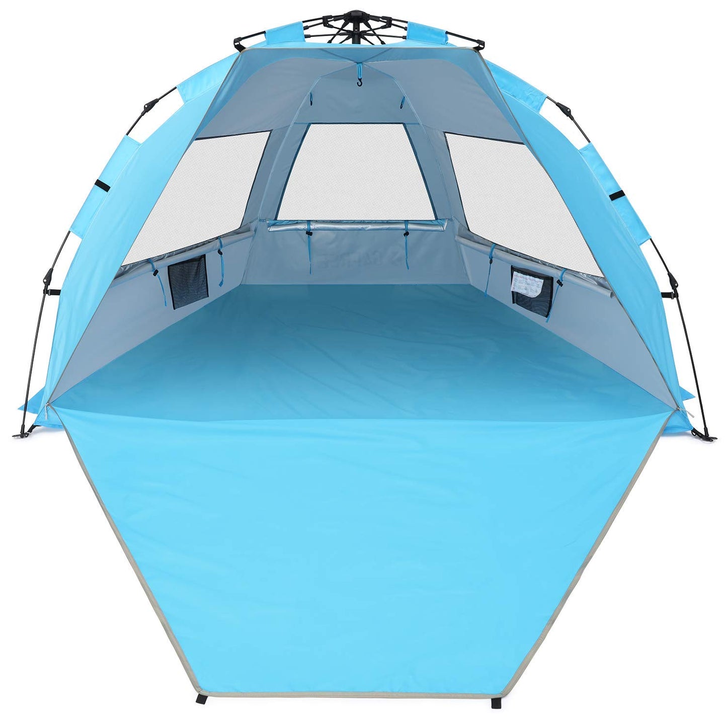 G4Free Large Pop up Beach Tent for 3-4 Person, UPF 50+ Automatic Sun Shelter Canopy Portable Outdoor Cabana Sun Umbrella