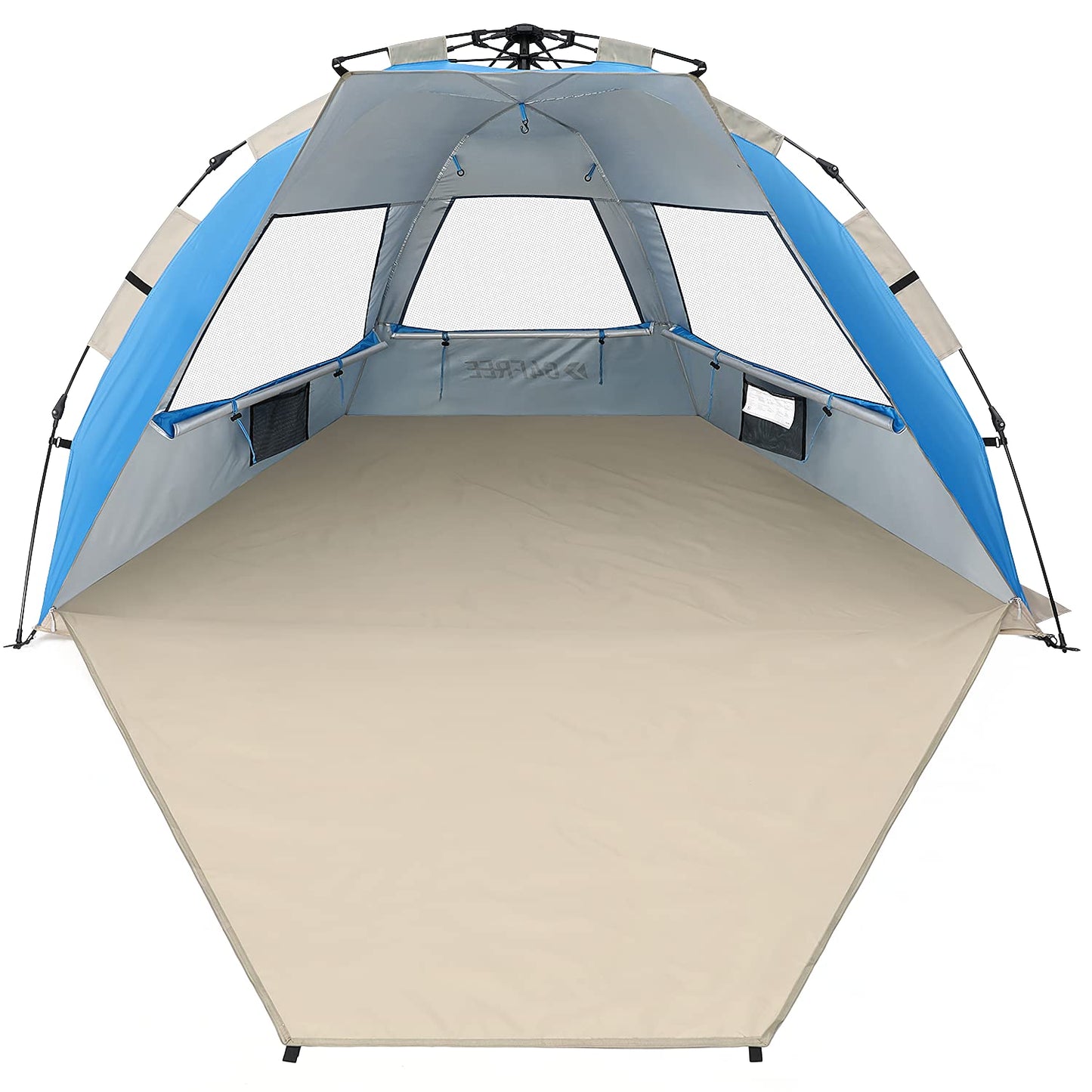 G4Free Large Pop up Beach Tent for 3-4 Person, UPF 50+ Automatic Sun Shelter Canopy Portable Outdoor Cabana Sun Umbrella