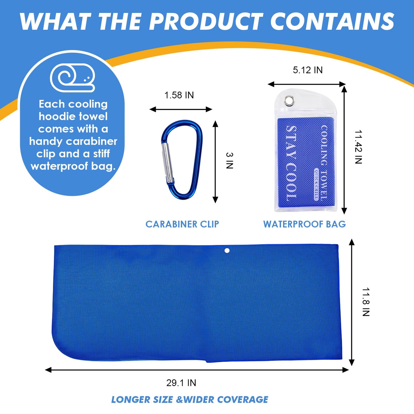 CSITE Cooling Hoodie Towels for Neck and Face, UPF 50 Sun Protection & Instant Cooling, Ice Towels for Hot Weather, Soft Breathable Towel for Sport, Work Out, Gym, Camping & More Activities