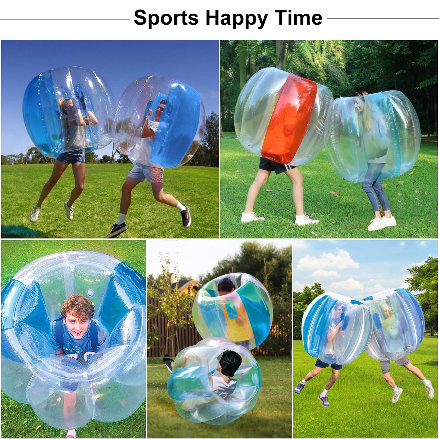 Inflatable Bumper Bubble Soccer Balls for Adults Sumo Football Bumper Ball Zorb Giant Human Hamster Ball Body for Outdoor Team Gaming Play