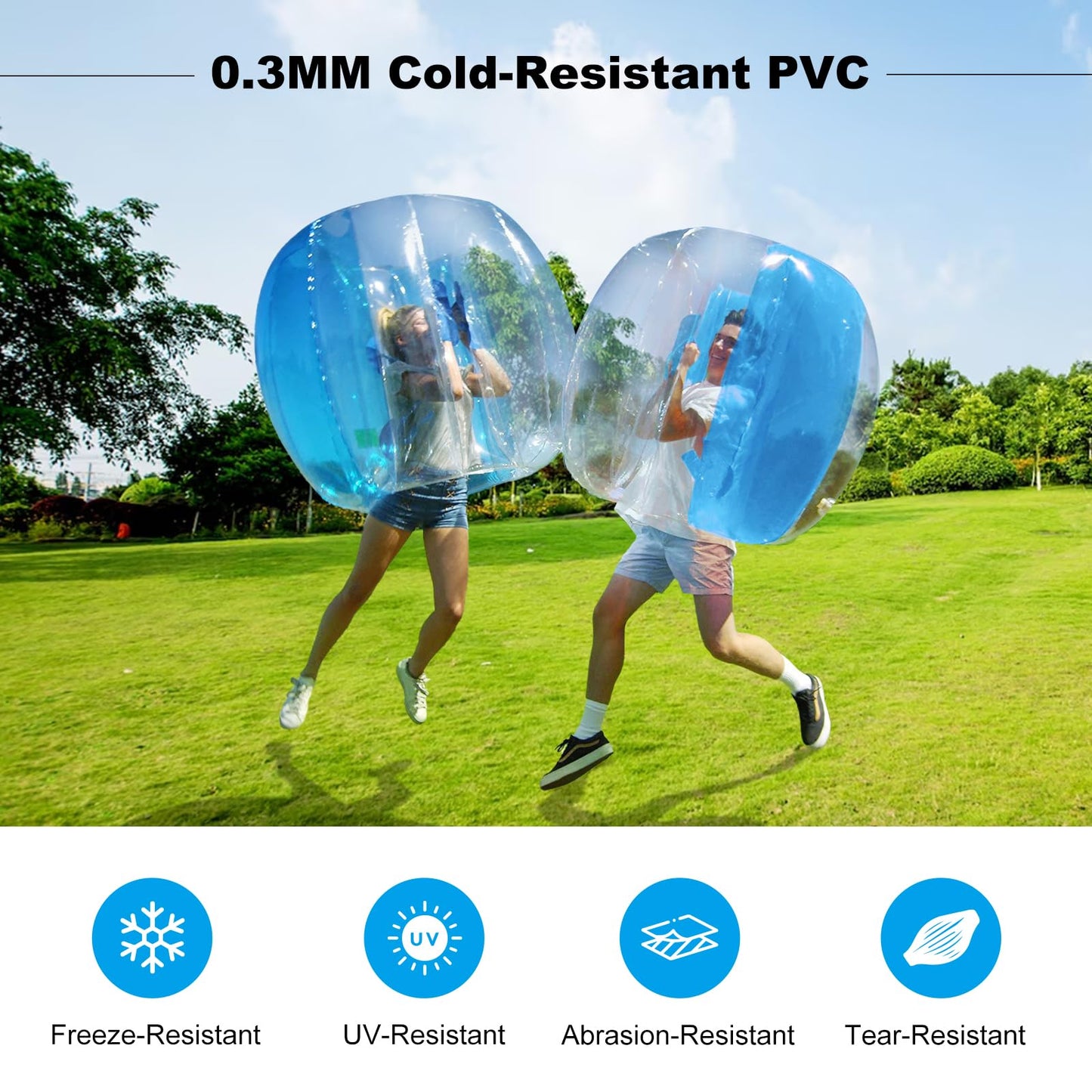 Inflatable Bumper Bubble Soccer Balls for Adults Sumo Football Bumper Ball Zorb Giant Human Hamster Ball Body for Outdoor Team Gaming Play