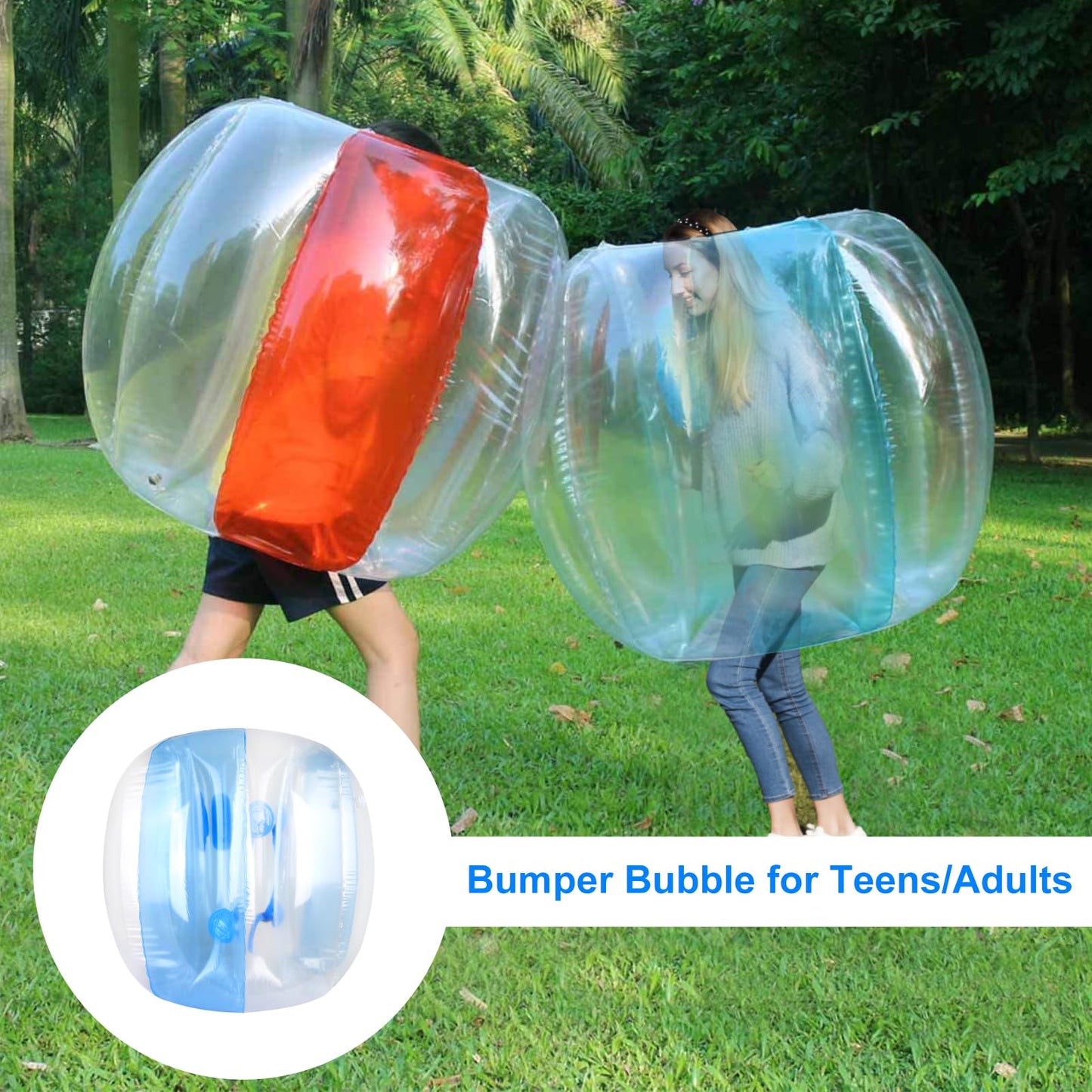 Inflatable Bumper Bubble Soccer Balls for Adults Sumo Football Bumper Ball Zorb Giant Human Hamster Ball Body for Outdoor Team Gaming Play