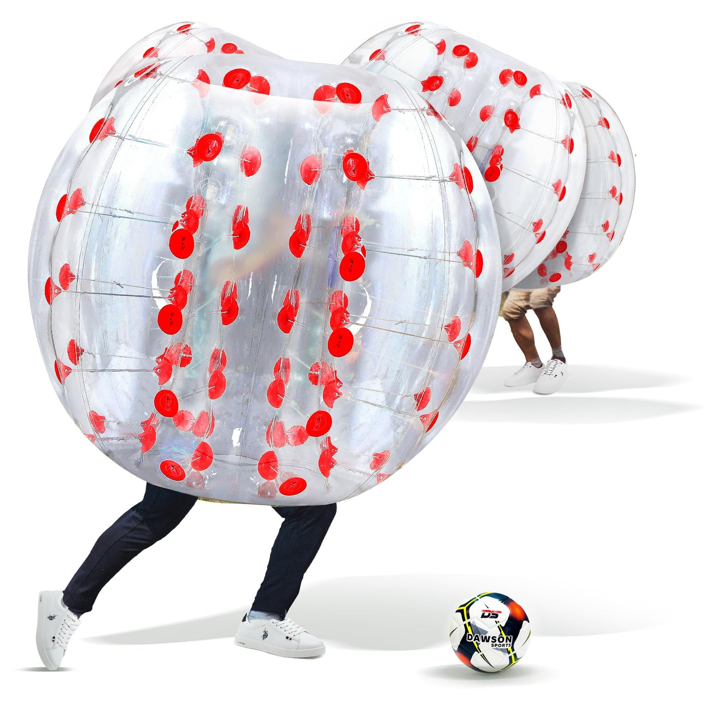 Houseables Human Hamster Ball, Zorb Ball, Bubble Soccer, Zorb, Bumper, for Adults, Humans, Kids, Sumo, Inflatable, Knocker, Whole Body Inside, Human Sized, Giant, Suit, 5 Feet, 1.5m, Red, 1 Pack